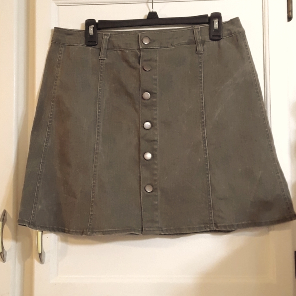 Falls Creek Button Down Denim Skirt